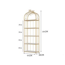 가방 진열장 장식장 명품 보관함 여성 거실 고급 드레스룸 코너, 60 30 180골드 5단