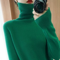 스웨터니트이너셔츠 겨울 가을 목폴라 그린 두꺼운 와이드 느슨함 작은 키 빅사이즈 이너티셔츠 15 스카이 3230288821