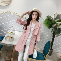 [실버캣] 여성 빅사이즈 사파리 야상 파스텔 자켓