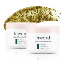인워드 아가스 아큐 허벌 마스크 100ml 워시오프팩 피부진정 녹차팩, 2개, 1개