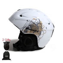 스키 스노우보드 헬멧 일체형 MOON PC EPS 성인 남성 여성 스케이트 보드 스노우 스포츠 장비, [01] S, [04] White butterfly