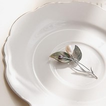 바이데이지 1Bh0153 담수진주 나뭇잎 자개 브로치