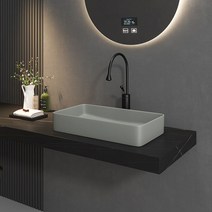 북유럽 세라믹 탑볼 세면대 반다리 세면볼 건식 미니 카운터 매립, 단일사이즈, JZ500 그레이