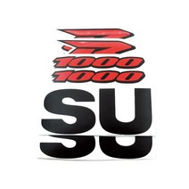 바이크 오토바이 페어링 키트 바디 사이드 스티커 배지 엠블럼 데칼 GSXR 600 750 1000 GSX-R K1 K2 K3 K4 K5 K6 K7 K8 K9 K10, [03] Big Black 1000