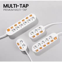 국산 멀티탭 T형 스위치 개별 접지 멀티탭 2구 3구 4구 5구 6구 무선형 하트 멀티탭, 노출형 콘센트 1구