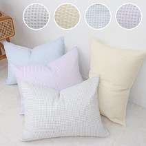 이즈베딩 깅엄체크 시어서커 리플 아사 순면 알러지케어 여름베개커버 베개커버 4colors