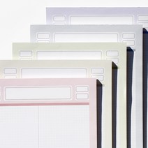 비온뒤 B5 모눈패드 인강 필기 메모패드 떡메모지 4mm 모눈 50장 1세트, 블루밀크