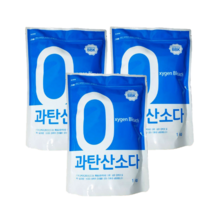 트윈스몰 버블킹 과탄산소다 1kg 블루 대용량 표백제 세제 가루세제, 3개