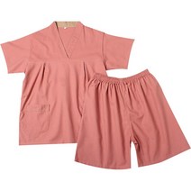 찜질방가운 면100 상하의세트 찜질방복 한의원 잠옷, 남성의 그림 색상 XL