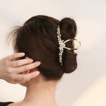 심쿵스 진주집게핀 메탈큐빅집게핀 헤어집게핀