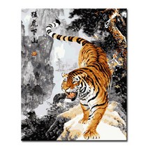 DIY캔버스페인팅 명화그리기 - 동물 40x50, A06_맹호하산