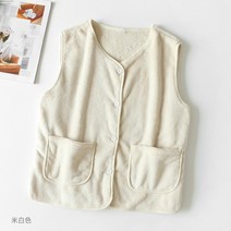 포근한 성인수면조끼 김장 후리스 할머니 누빔 뽀글이 인조밍크 엄마 어른수면조끼