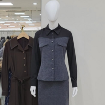 SI (씨)[22F/W] 배색 카라 블라우스 (SFBAI2414)