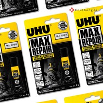 철공자 우후 투명 맥스 리페어 접착제 금속 신발 가죽 고무 타일 목재 플라스틱 유리 석제 본드, 포장형 1개입