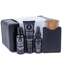 ZEUS Essential Beard Oil Kit - Best Starter Set for Softer Hair and Itch Free Skin (VERBENA LIME), 1