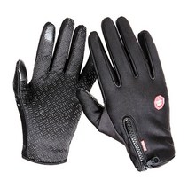 오토바이 바이크 배달 방한 겨울 장갑 야외 따뜻한 남자 방수 열 guantes 미끄럼 방지 터치 스크린, 옵션3-블랙, XL