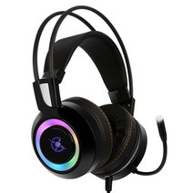 COX CH50 가상 7.1 진동 RGB LED 게이밍 헤드셋, 블랙