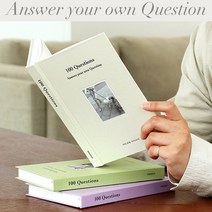 100가지 qna 자문자답 질문 일기 Q&A 다이어리 데일리 일기장 스티커 세트, 자문자답 일기장 올리브