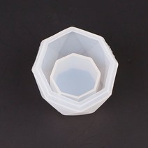 에폭시 수지용 3D 실리콘 몰드 다육이 화분 양초 비누, 03 Octagonal
