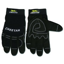 MCR Safety 935CHL 치타 합성 가죽 기계공 스타일 장갑 통기성 있는 손가락 측벽과 포셰트 블랙 라지 1쌍 USA 미국