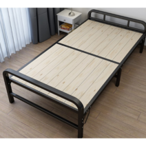 하이따거 조립식 원목 침대철제프레임테라스 접이식평상 발코니, 가로 100cm