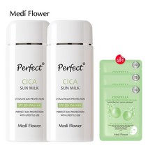 메디플라워 퍼펙트 시카 선밀크 100mlx2개+마스크팩 3매