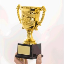 (MH) 민화 미니 플라스틱트로피 골드라벨지 (트로피미포함), 단품