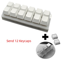 메크로 키보드 보조 단축 기계식 자동 오토 한손 편집 포토샵 드로잉 게임용 usb 미니 프로그래밍 가능한 사용자 정의 게이머 키 캡 teclado mecán, 12 키 세트