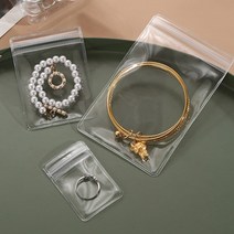 두꺼운 소형 미니 PVC 투명 지퍼백 100매, 5x7cm(Y12)