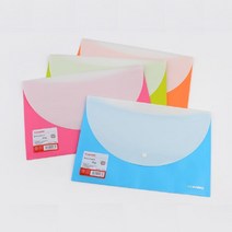 PP 단추 똑딱이 비닐 A4 서류봉투 서류정리 파일꽂이 다큐먼트백 3매
