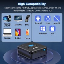 택배스캐너 Eyoyo-2D 블루투스 바코드 스캐너 왼손 및 오른손 장갑 웨어러블 1D QR 손가락 리더 무선 장치
