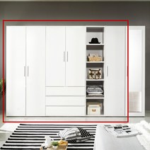 로쏘 쏘냐르 2400 시스템 드레스룸 멀티 옷장 세트, 화이트