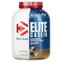 다이마타이즈 Dymatize 엘리트 카세인 쿠키 크림 1.8 kg(4 lbs), 1개, 기본