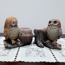 위withh_부엉이요지꽂이2p(9807) 팬션소품 장식인형 인테리어품 집들이선물 카페 콘솔품 예쁜품 이쑤시개 장식품♥withy, ♥withyou!