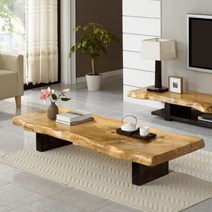 [마루엔개비]순 통원목 좌식테이블 좌탁, 180 사이즈