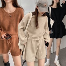 (주)니유컴퍼니 라운드넥 루즈핏 니트 점프슈트