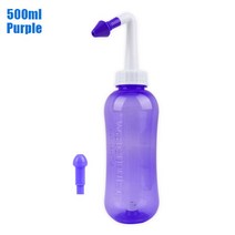 태닝머신 태닝기계 선텐기계 300/500ML 비강 세척기 코 세정 병 Neti Pot 알레르기 비염 방지 부비동 린스, 03 500ML Purple