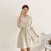 퍼니걸스 9036 후드 밴딩 미니 원피스 여성의류