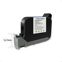 핸드 마킹기 잉크젯 프린터 날인기 교체 카트리지, 검정 속건성 잉크 카트리지(25.4mm)