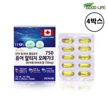 식약처인증 초임계 알티지 오메가3 장용성 오일 원액 기름 rTG 퓨어 멸치 엔초비 오메가쓰리 EPA DHA 저온초임계 추출 비타민D 비타민E 혈행개선 혈중 중성지질 눈건조 추천, 저온초임계추출 알티지오메가3 x 4박스