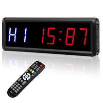 복싱타임벨 복싱타이머 주싯수 크로스핏 간격 타이머 카운트 다운/업 시계 1.5 "6 자리 LED 체육관 스, 01 UK Plug