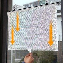 암막커텐 안막 창문가리개 블라인드 썬가드 햇빛차단 붙이는 롤 차 방염 암막 줄 없는 스크린, 도트 블랙 소