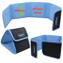 KnightX-렌즈 캡 지갑 케이스 필터 백 49mm - 77mm 홀더 파우치 UV CPL 링 컬러 cokin p 시리즈, 02 Blue 4 Pockets bag
