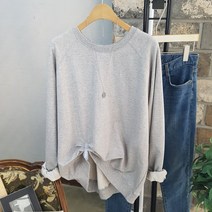 상상그이상 여성용 국내제작 맞주름 맨투맨 부드러운 고급원단 뒷포인트 무지 티셔츠 유니크한 레이어드 면100 핏이예쁜 고퀄리티 맨투맨