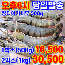 대성 킹타이거새우 블랙타이거새우 500g 8미 10미 (냉동) 타이거새우 냉동새우 냉동왕새우, (특대) 8미 size