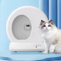 냄세없는 58L 배변 상자 애완 동물 내부 청소 위로들어가는 탑도어 고양이대형 대형, With APP and camera