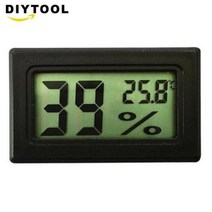 풍속계 풍향계 기상관측기 실내 온도계 습도계 디지털 lcd cf 온도 습도 측정기 알람, 없음, Black(mini)