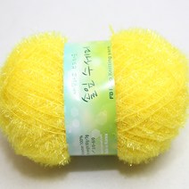 뜨개몰 뜨개 털실 뜨개실 수세미실 솔잎수세미, 7노랑, 1개