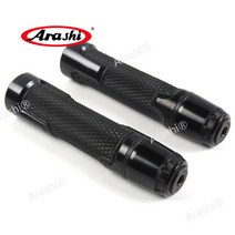 Arashi-CNC 핸들 바 그립 고무 패드 22cm BMW R1200GS GS1200 ABS R LC ADV S1000RR 용 바이크 오토바이 악, 06 black