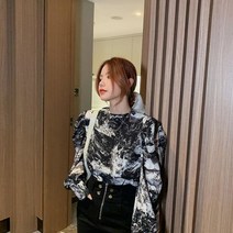 GDSHOP여성 블라우스 레트로 디자인 독특한 패피 셔츠 YHFACAI